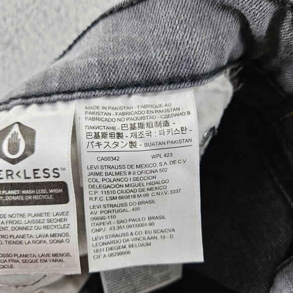 Levis Jeans Mens 29x32 Gray 511 Slim Fit Stretch Denim Tapered Leg Pants - Picture 4 of 16